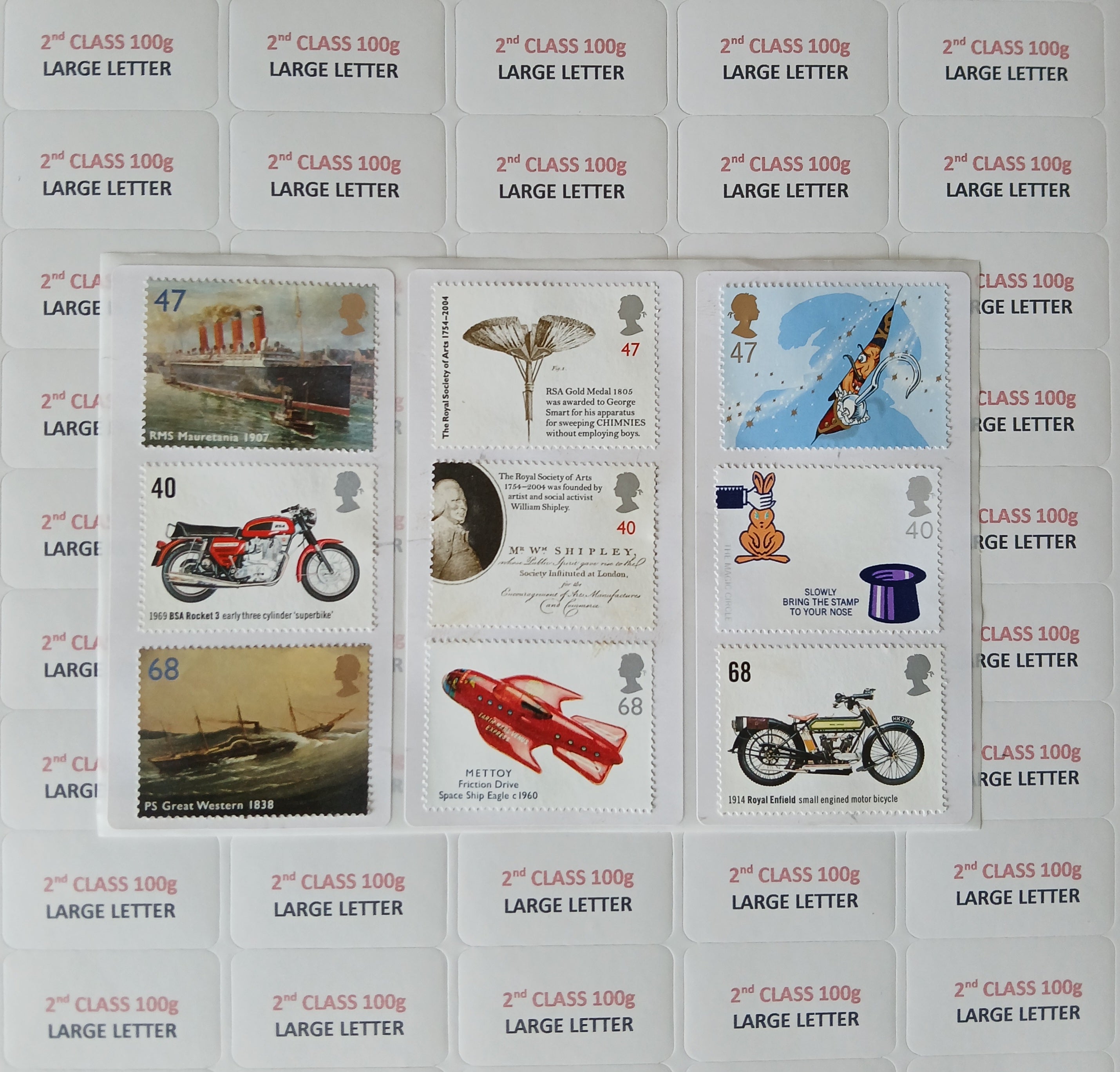 2nd Class Large Letter Label - value £1.55 - Save up to 29%