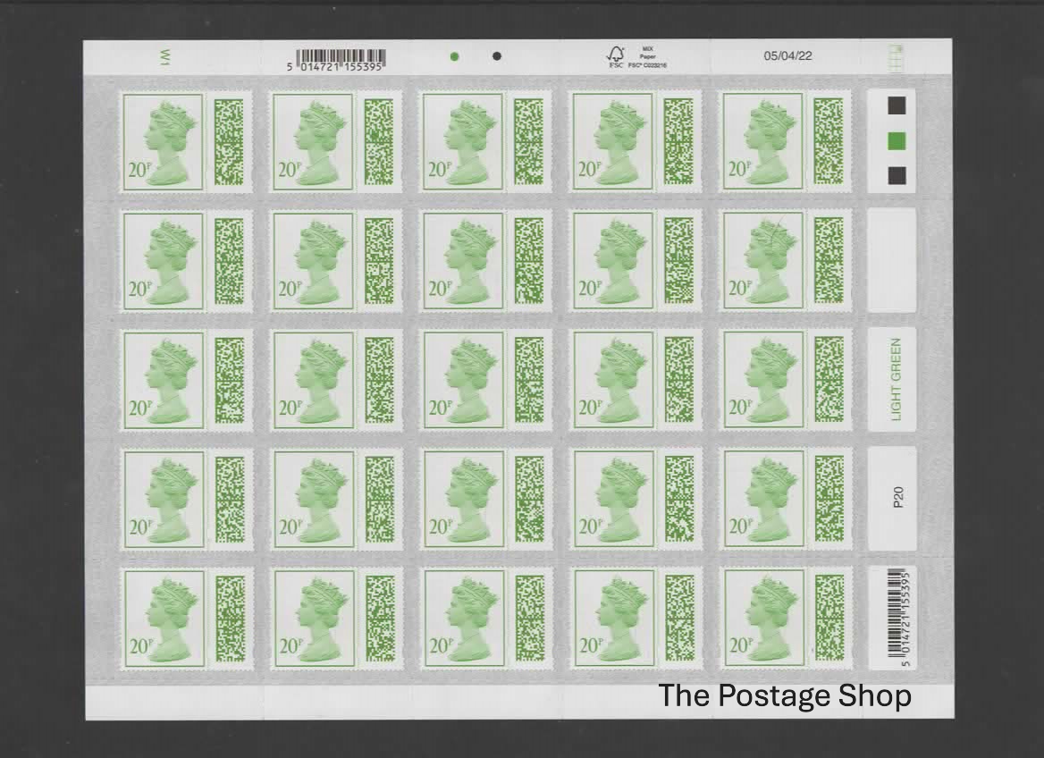 Individual Value 20p - Barcoded, Self-adhesive Stamps - Save up to 25%