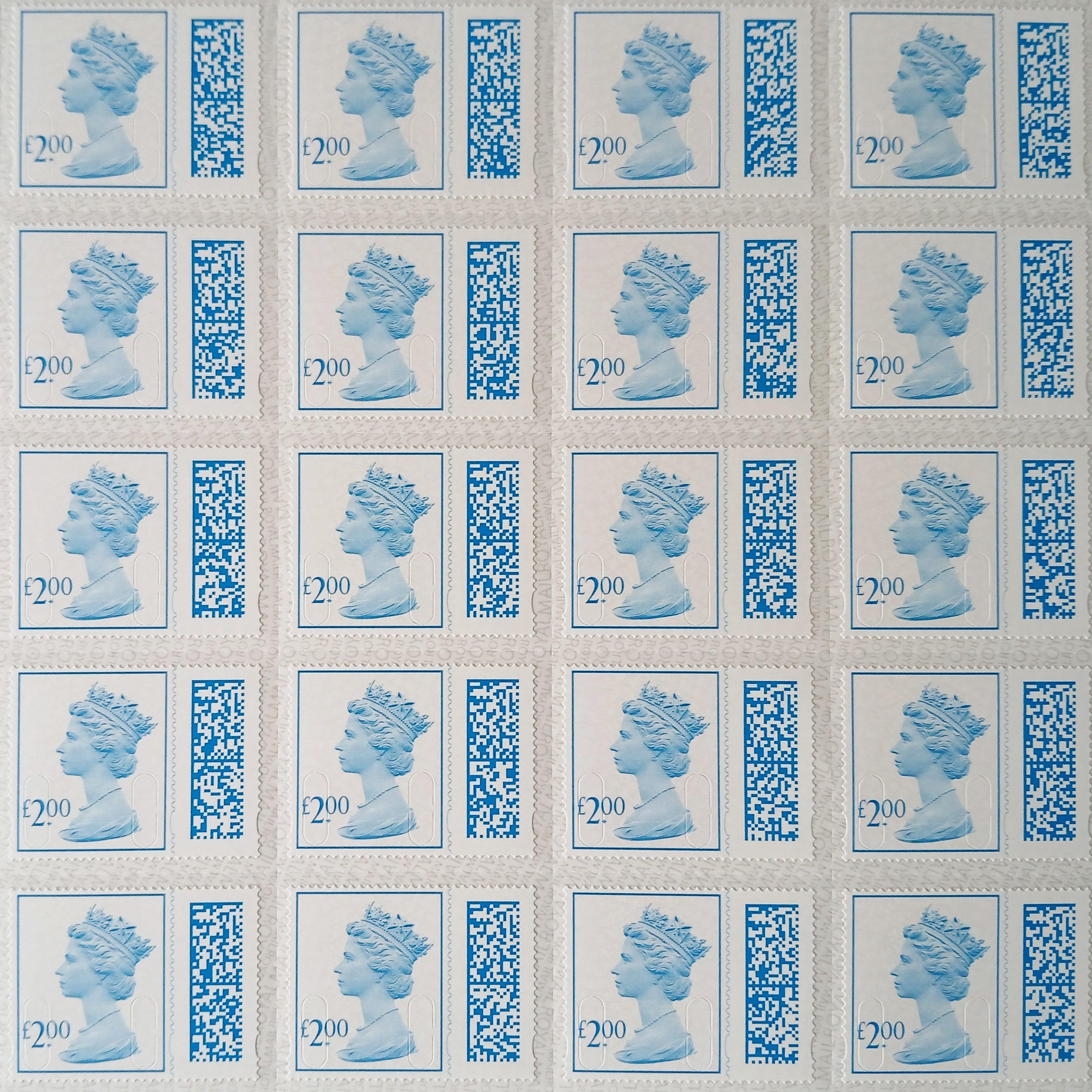 Individual Value £2 - Barcoded, Self-adhesive Stamps - Save up to 14%