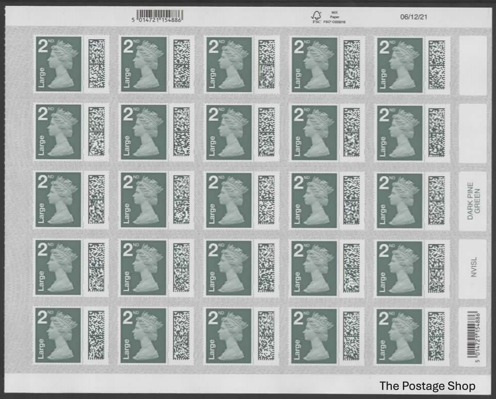 2nd Class Large Letter - Barcoded, Self-adhesive Stamps - Save up to 7%