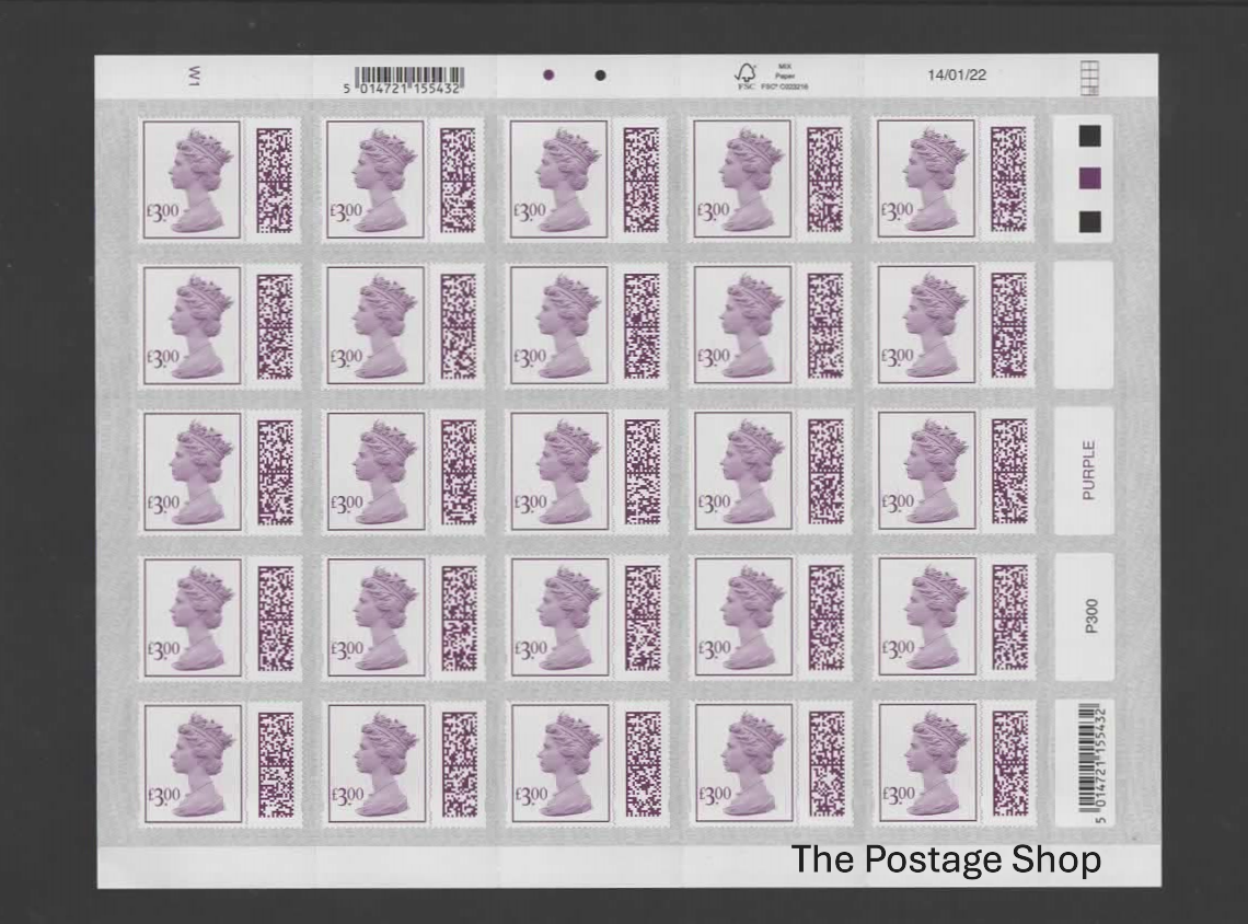 Individual Value £3 - Barcoded, Self-adhesive Stamps - Save up to 14%