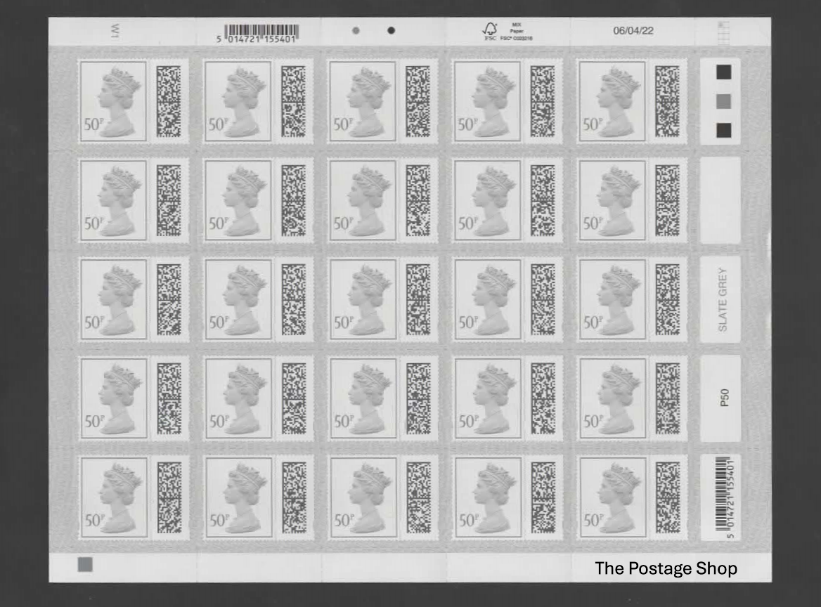 Individual Value 50p - Barcoded, Self-adhesive Stamps - Save up to 18%