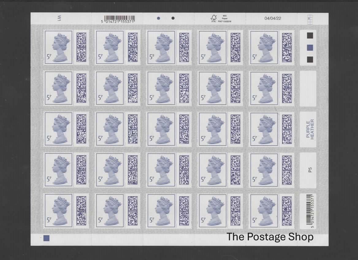 Individual Value 5p - Barcoded, Self-adhesive Stamps - Save up to 25%