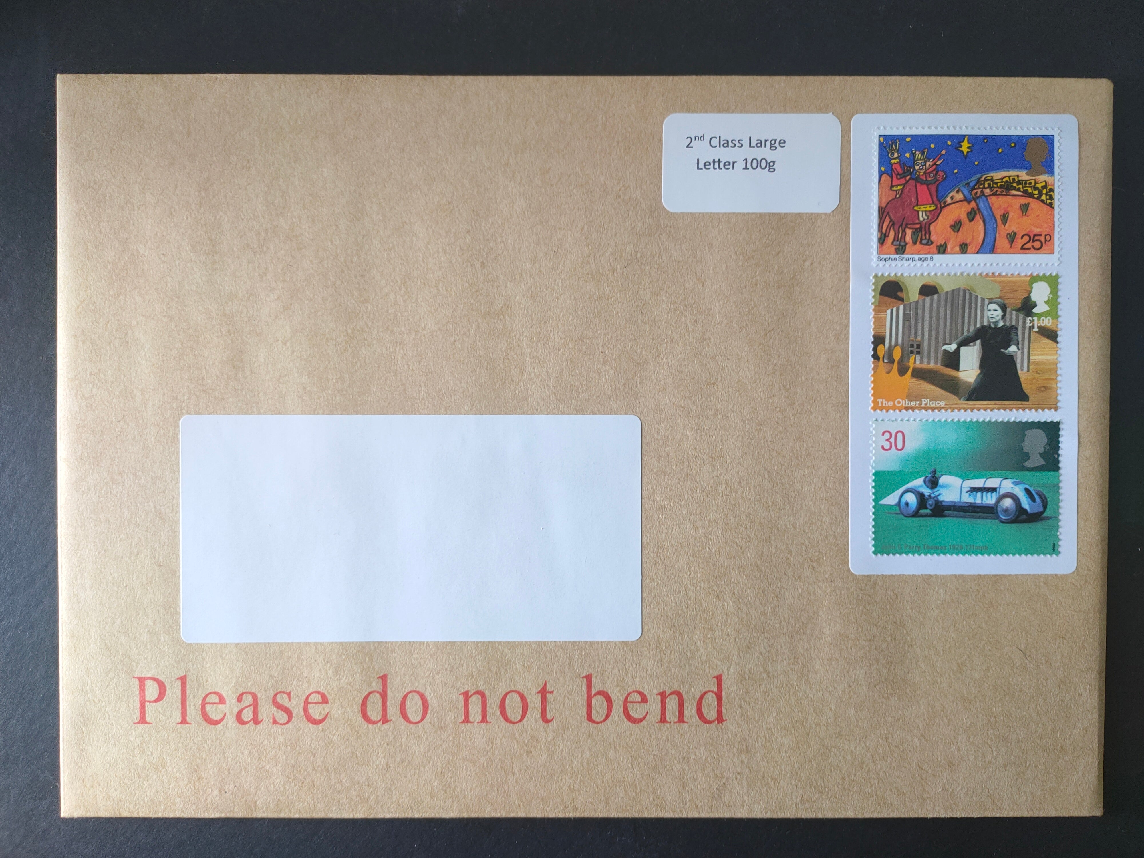 2nd Class Large Letter 100g - value £1.55