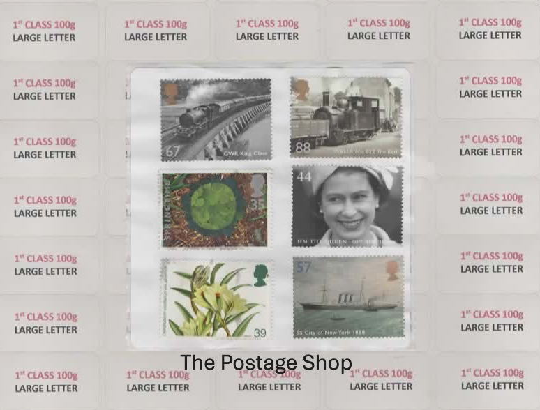 1st Class Large Letter 100g Label - value £3.30 - Save up to 36%