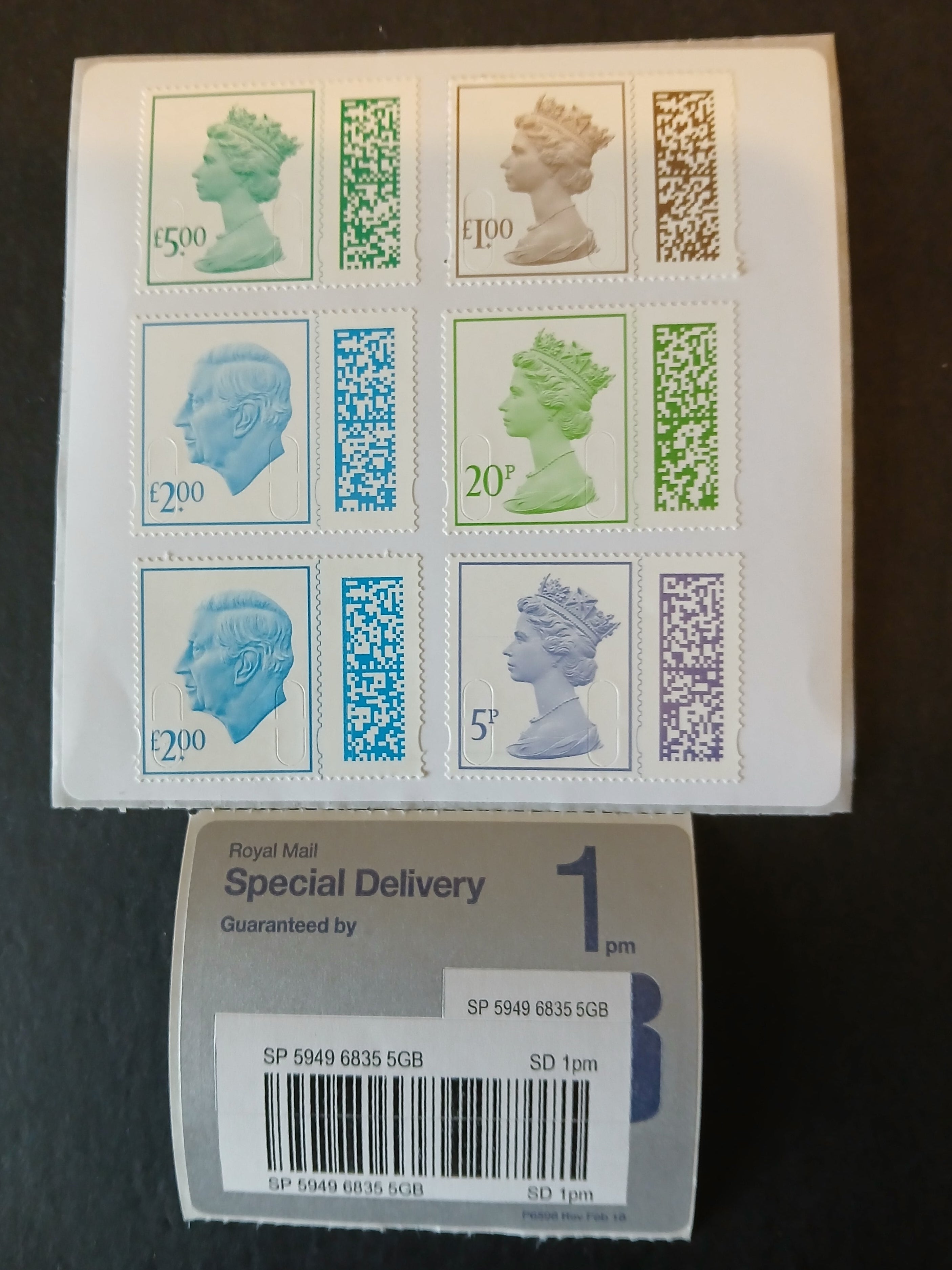Royal Mail 'Special Delivery Guaranteed®' 500g by 1 p.m. (£750 compensation) - Barcoded, Value £10.25 - Save up to 17%