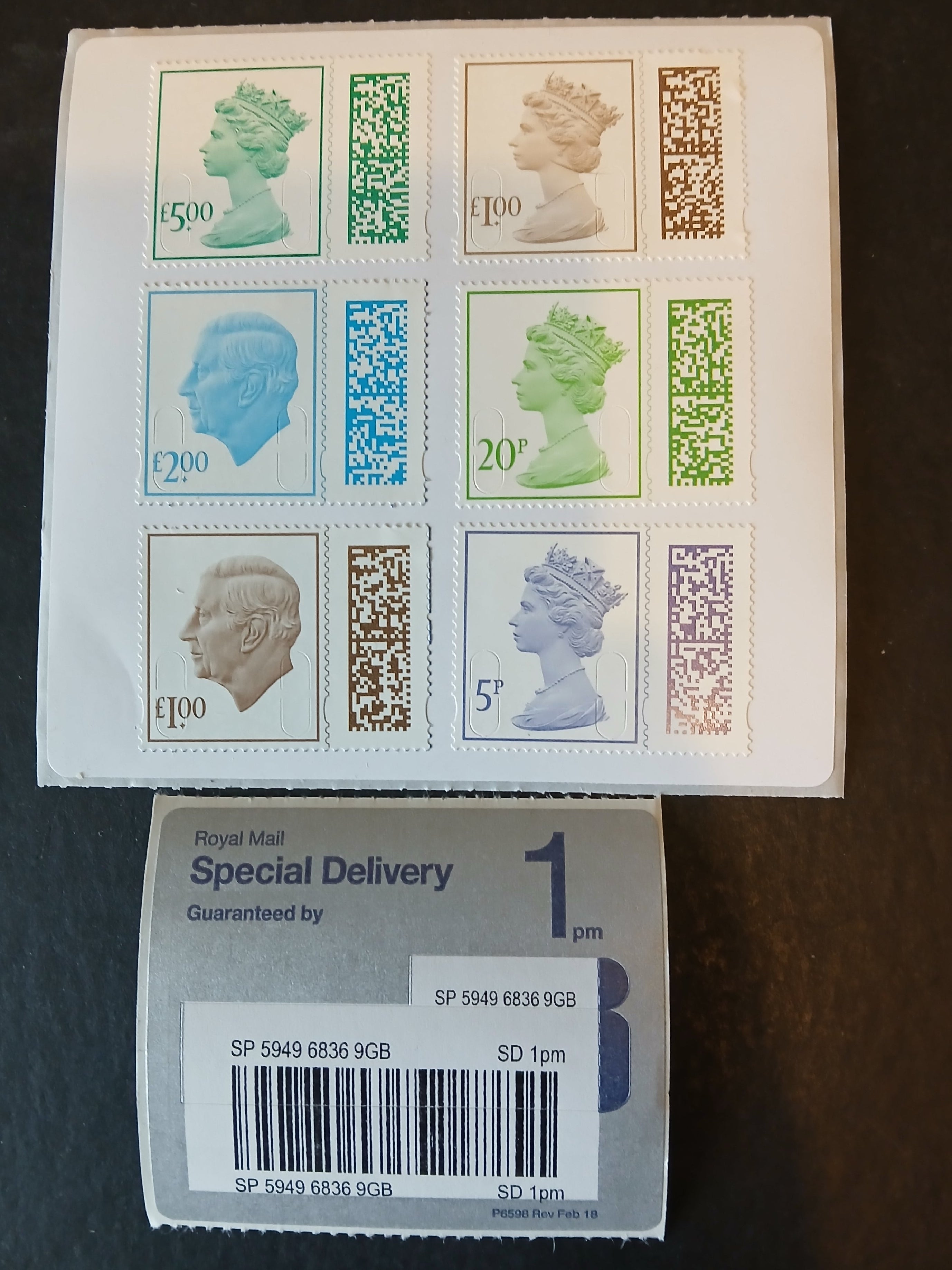 Royal Mail 'Special Delivery Guaranteed®' 100g by 1 p.m. (£750 compensation) - Barcoded, Value £9.25 - Save up to 17%