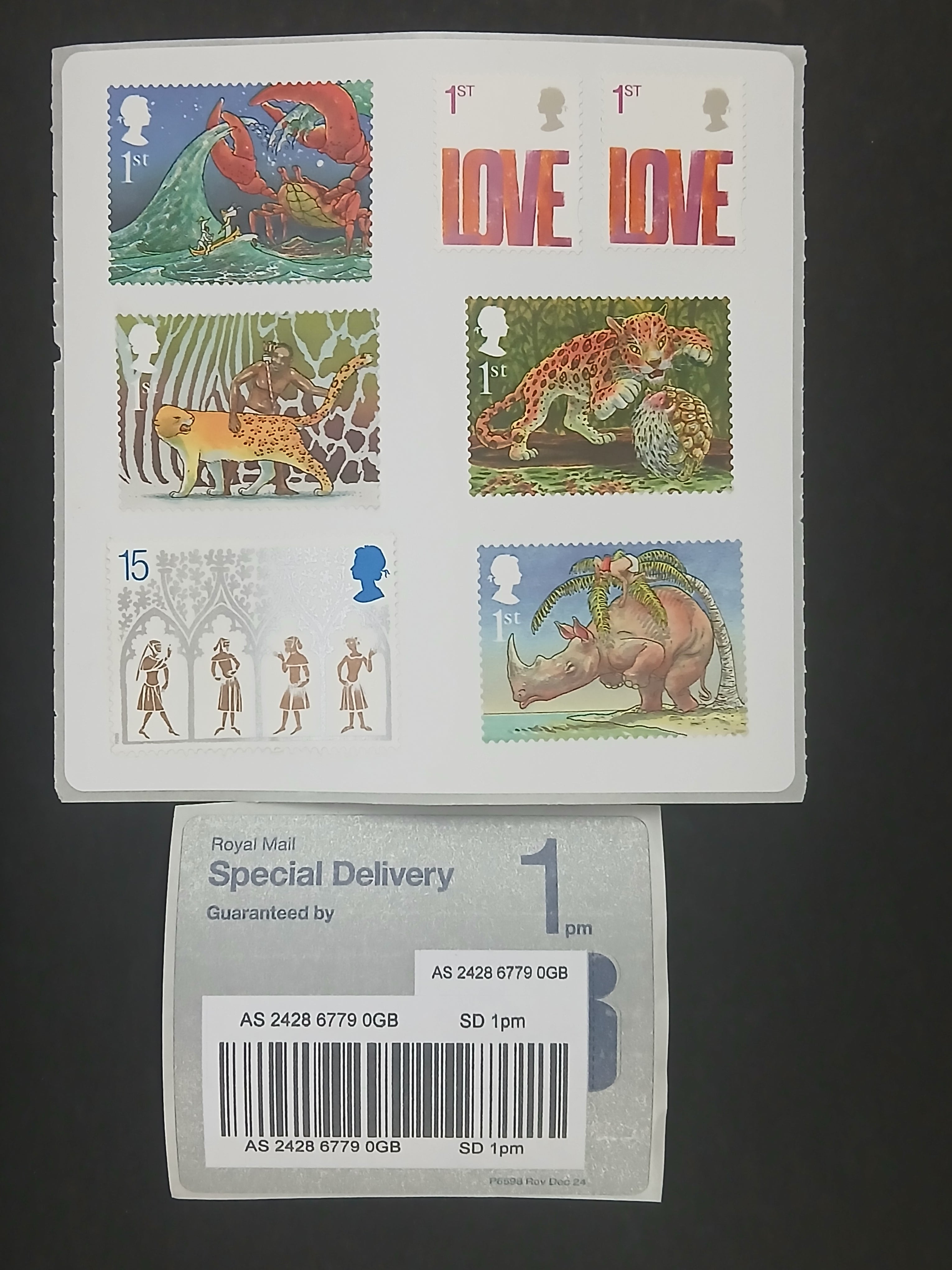 Royal Mail 'Special Delivery Guaranteed®' 500g by 1 p.m. (£750 compensation) - Pictorial, Value £20.95 - Save up to 30% New Eate APR 2026