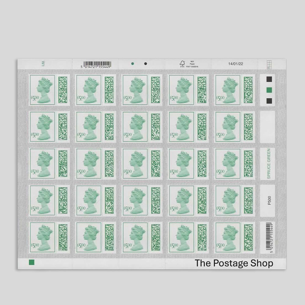 Individual Value £5 - Barcoded, Self-adhesive Stamps - Save up to 25%