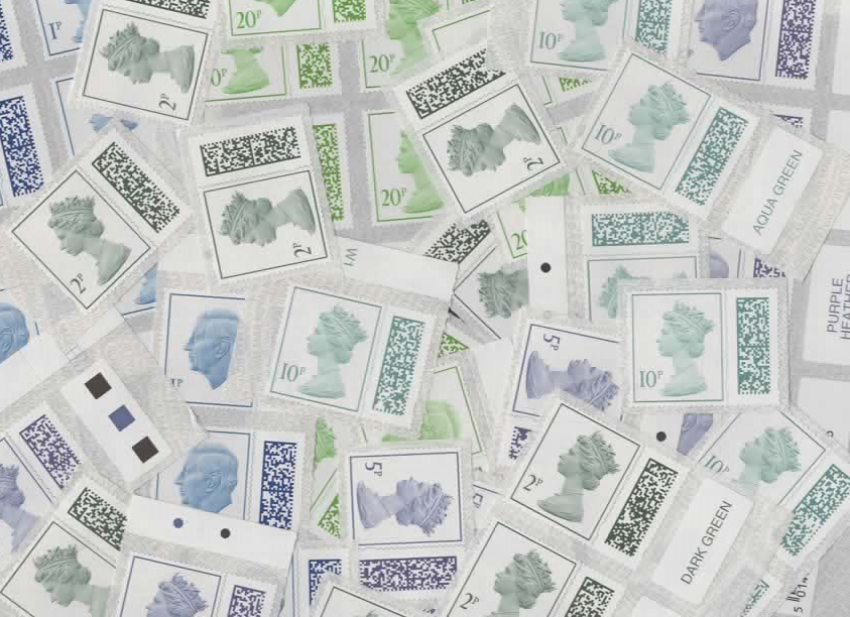 Low Value Barcoded Stamp Bundle - 50 x 1p, 2p, 5p, 10p, and 20p - Face Value £19